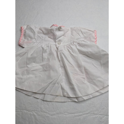 Vintage Elizabeth Jane Nottingham Sz 3M Baby Dress Pink White Embroidered