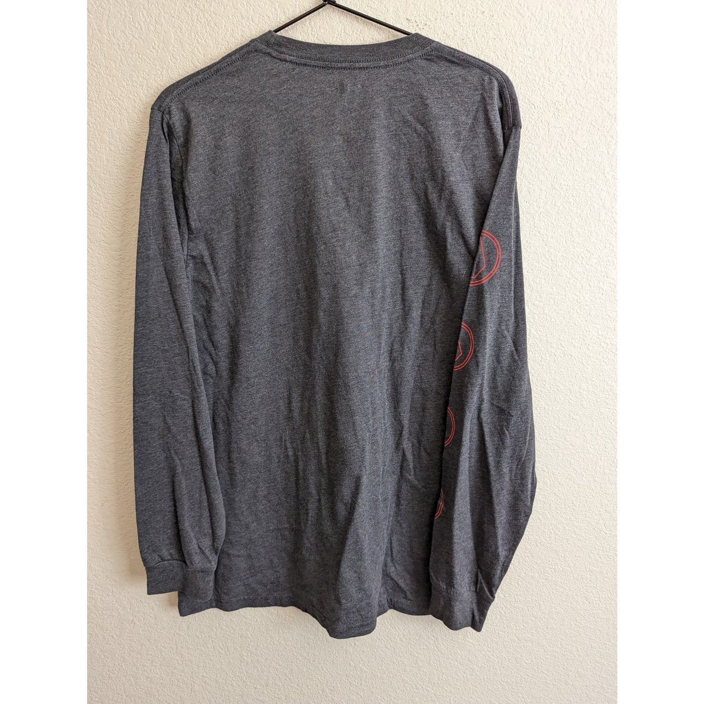 Volcom Mens Sz L Long Sleeve Classic T Shirt Gray