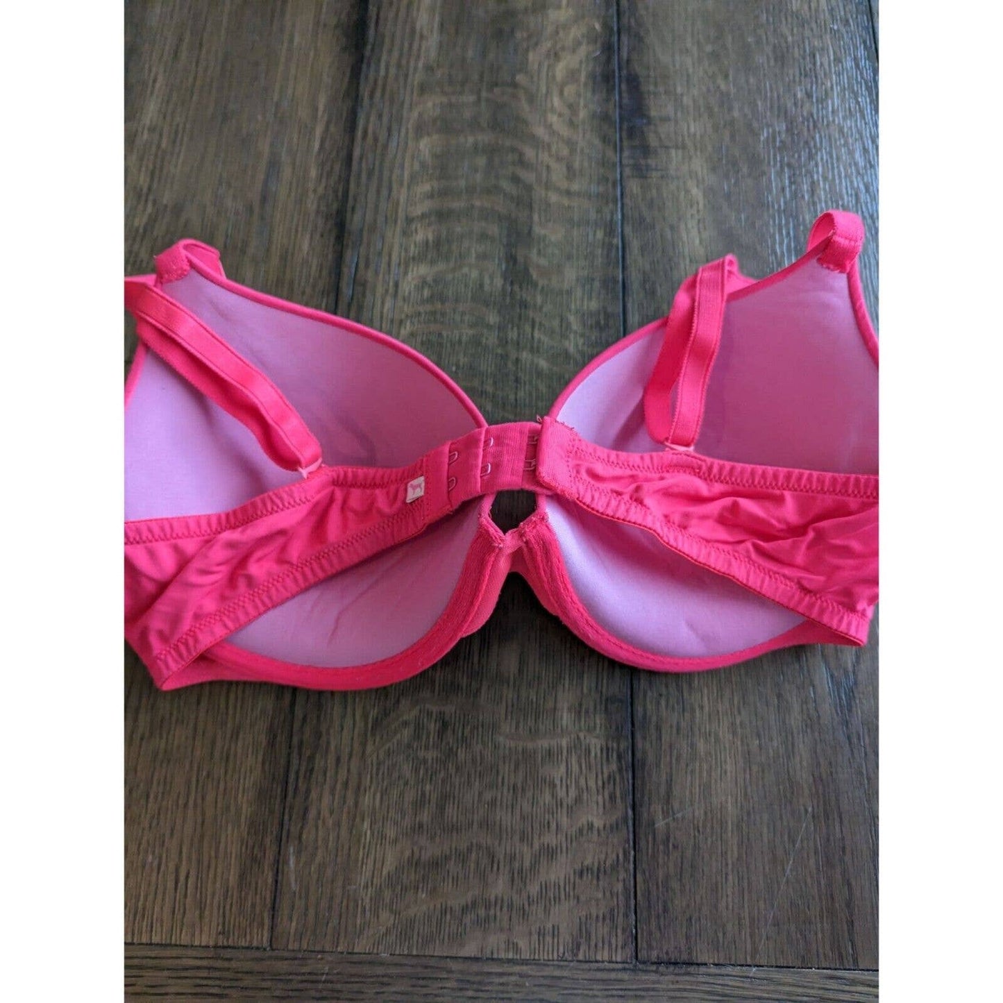 Pink by Victorias Secret Womens Sz 36D Lightly Padded Bra Bright Neon Pink