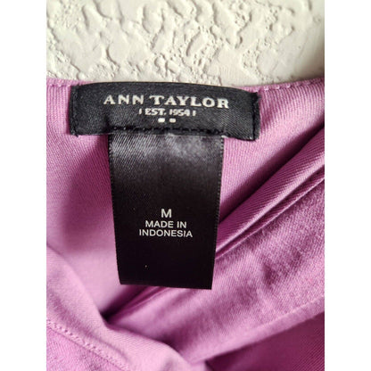 Ann Taylor Womens Sz M Knee Length Sleeveless Dress Light Purple