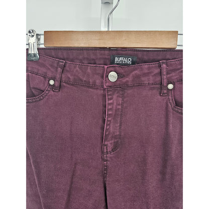 Buffalo David Bitton Womens Sz 10 (30) Merlot Purple Skinny Jeans Stretchy