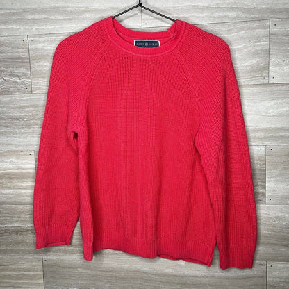 Karen Scott Womens Sz M 100% Cotton Crewneck Knit Sweater Classic