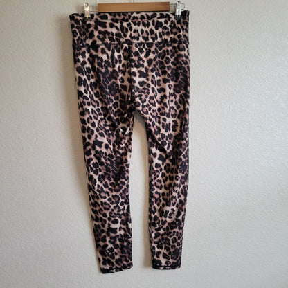 Rae Mode Womens Sz M Leopard Print Athletic Leggings Cheetah Animal