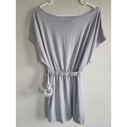 Vintage Sixteen Juniors Sz L Belted Mini Dress Gray Slouchy