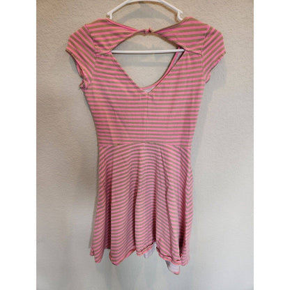 American Eagle Womens Sz S Mini Dress Pink and Taupe Striped