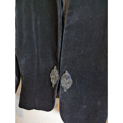 Vintage Nolan Miller the Dynasty Collection Blazer Size 6 Black Silver