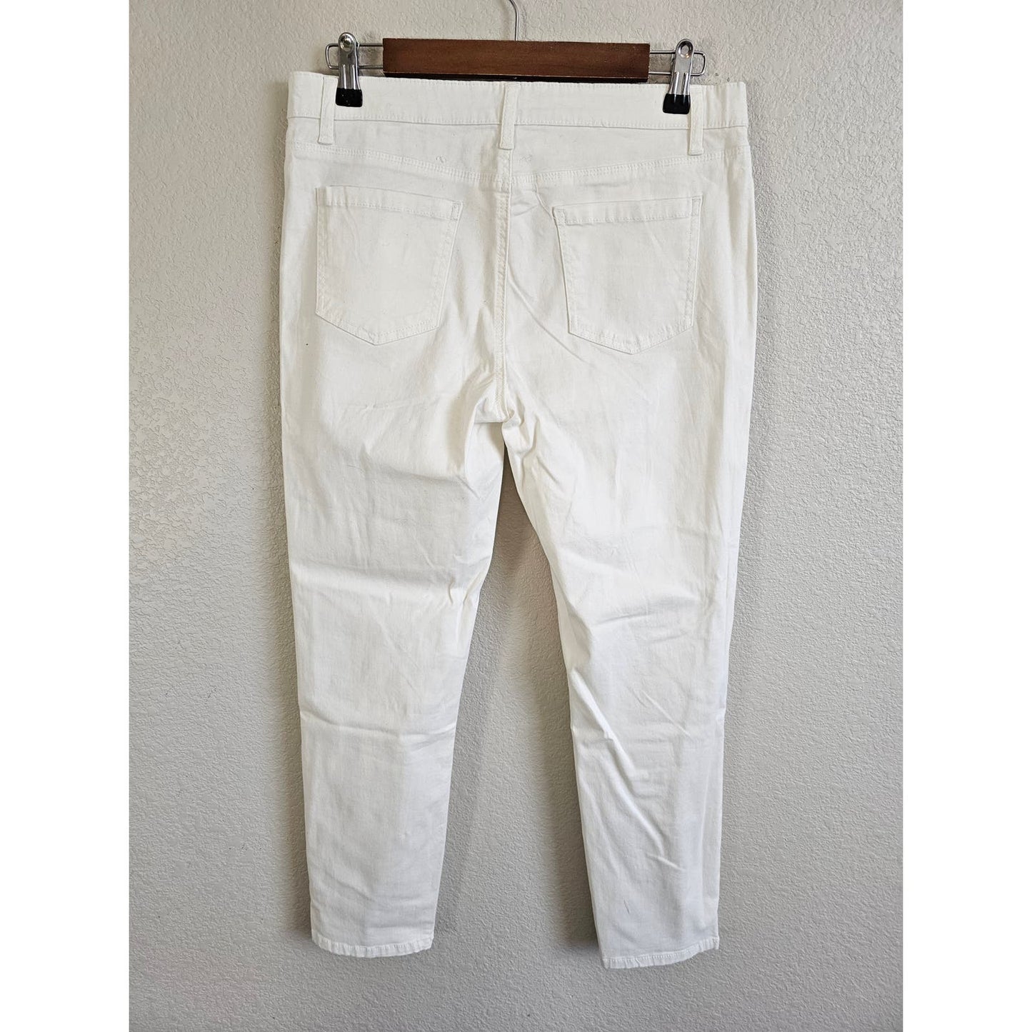 Buffalo David Bitton Jeans Womens 8 White Daily Mid Rise Skinny Ankle Preppy