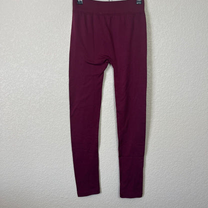 Love Charm Womens Sz M/L Burgundy Maroon Pull On Leggings