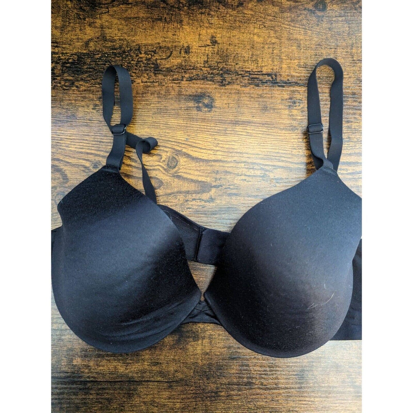 Maidenform Womens Sz 34D Solid Black Classic T Shirt Bra