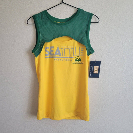 Seattle Supersonics NBA Womens Sz L Tank Top Jersey Hardwood Classics NEW