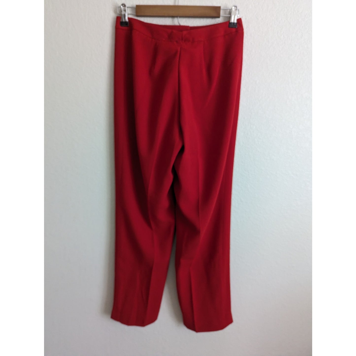 Vintage Peter Nygard Womens Sz 6P Petite Solid Red Straight Leg Pants