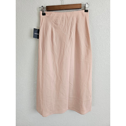 Forever 21 Womens Sz S Maxi Length Light Blush Pink Satin Skirt NEW
