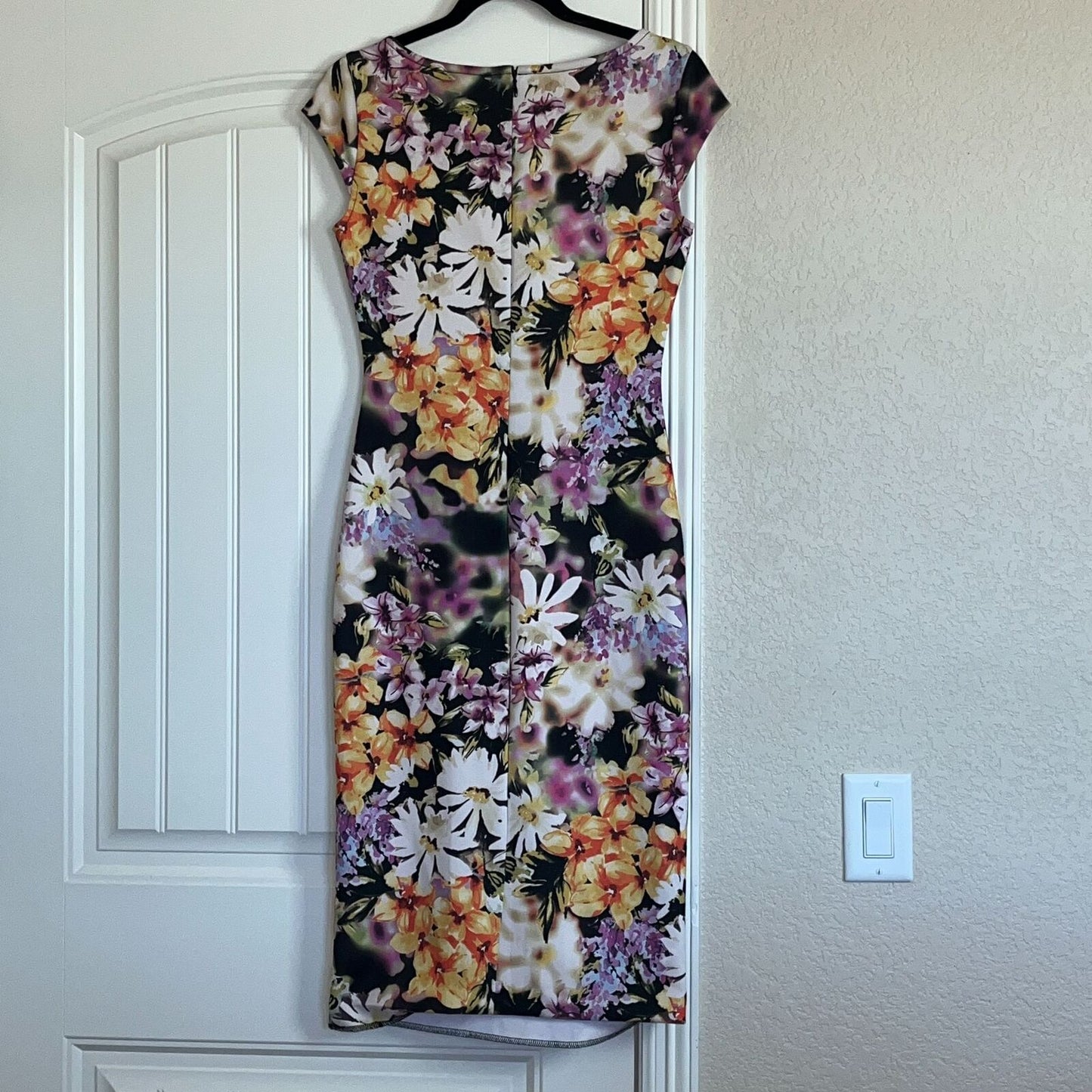 New York & Company Womens Sz XS Midi Dress Floral Colorful