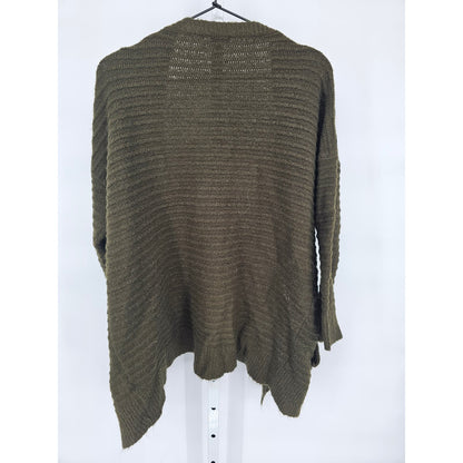 Charlotte Russe Womens Sz L Open Front Cardigan Sweater Olive Green