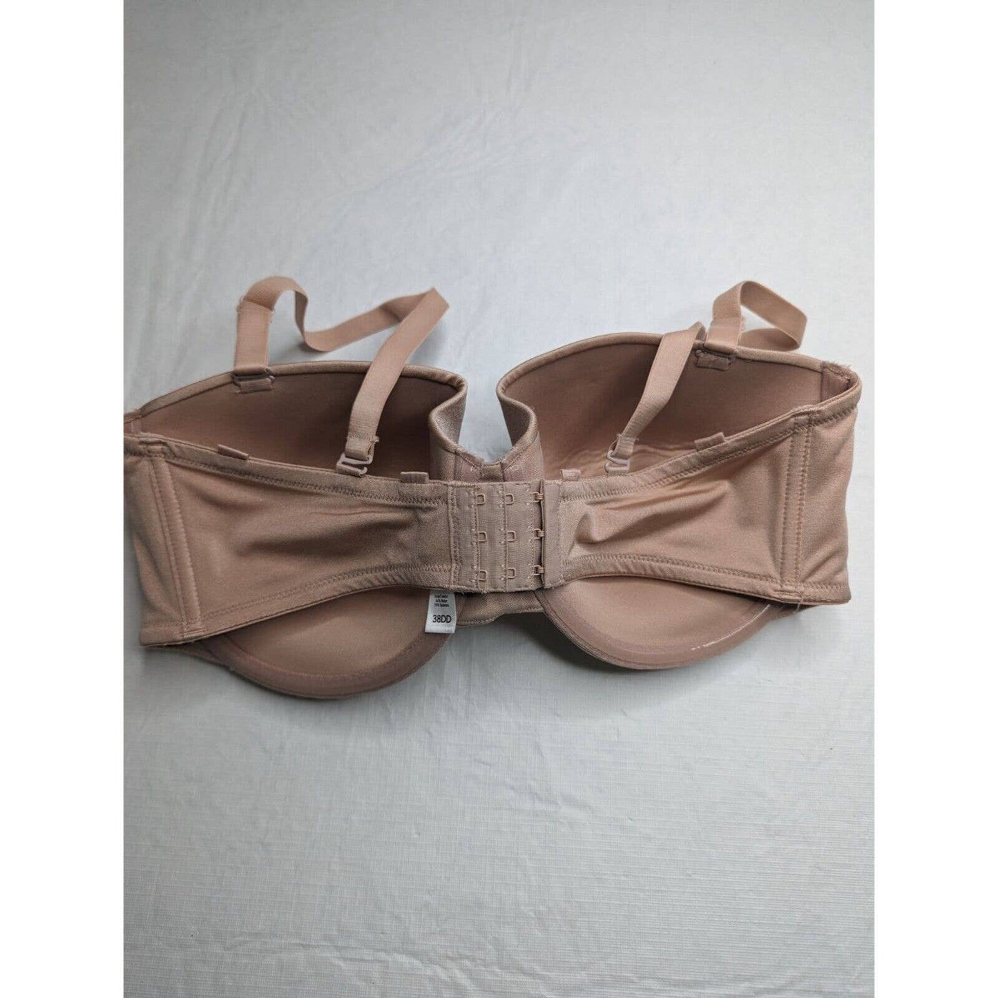 Dreamfit Womens Sz 38DD Solid Beige Demi Bra Lightly Padded