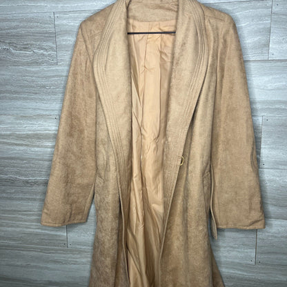 Forecaster of Boston Vintage 1960s Womens Sz M Belted Midi Coat Beige Camel
