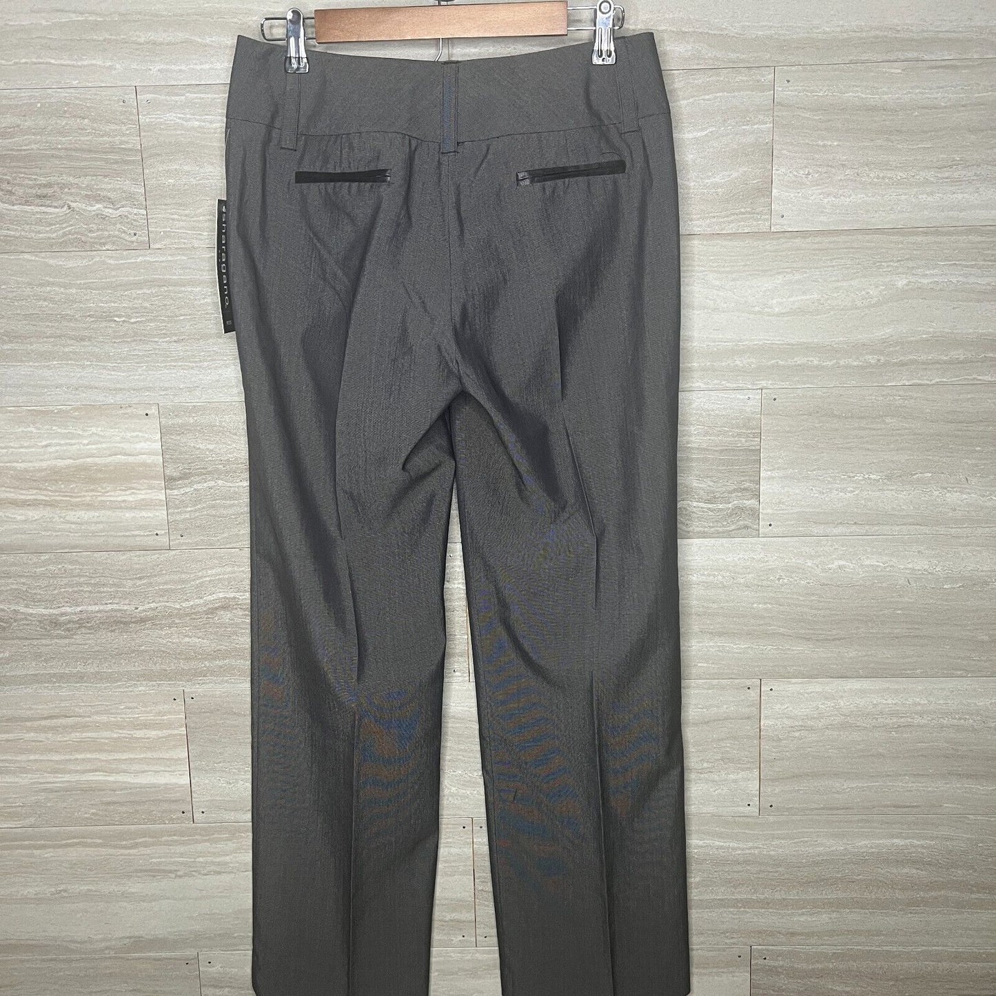 Sharango Stretch Petite Womens Sz 8P Gray Dress Pants Straight Leg NEW