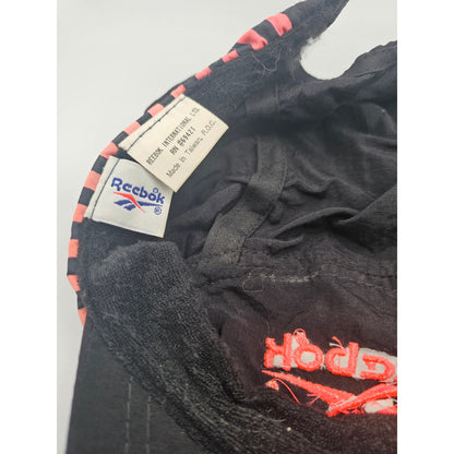 Vintage Reebok Womens Nylon Baseball Running Hat Black and Bright Pink