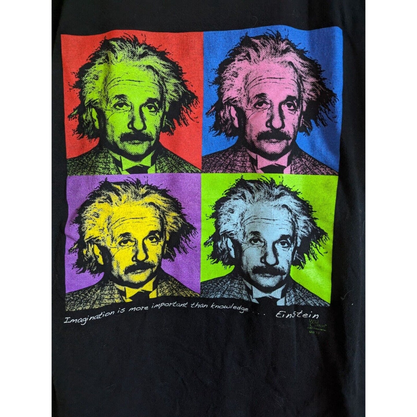 Albert Einstein Mens Sz L Short sleeve T Shirt Imagination More Important Knowle