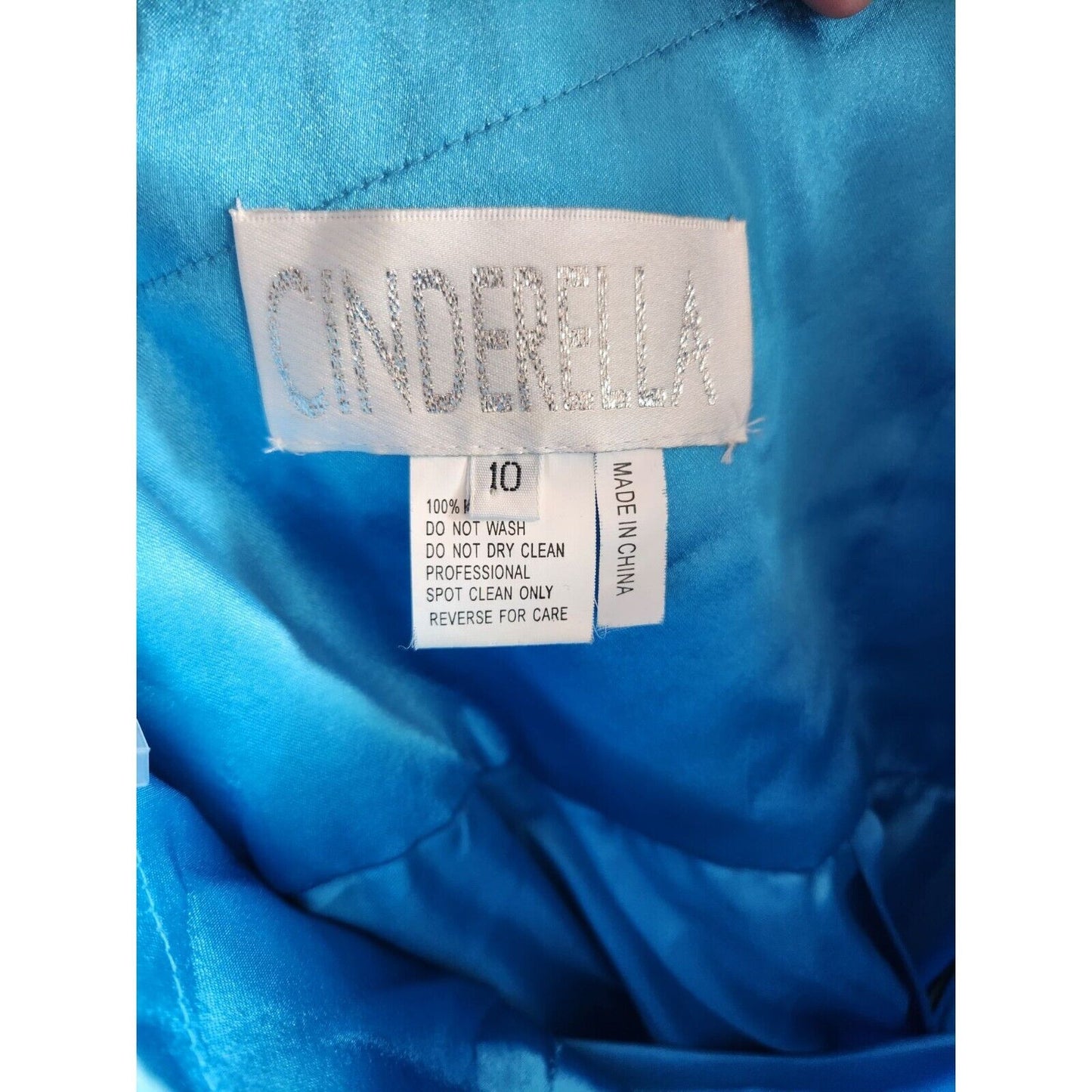 Cinderella Womens Sz 10 Formal Maxi One Shoulder Dress Bright Blue