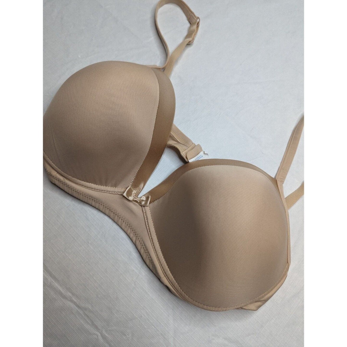 Vintage Warners Womens Sz 38D Lightly Lined Beige T Shirt Bra Style 02023