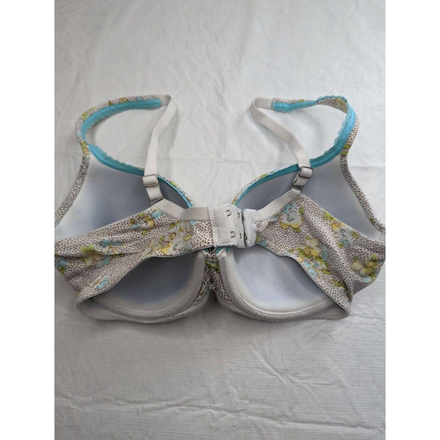 Body by Victoria Sz 36D Lined Demi Bra Pink Yellow Floral Victorias Secret