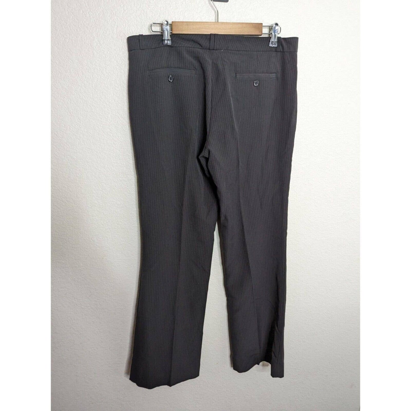 Vintage Y2K The Limited Mujeres Sz 12 Drew Fit Pantalones de vestir Negro Pinstripe