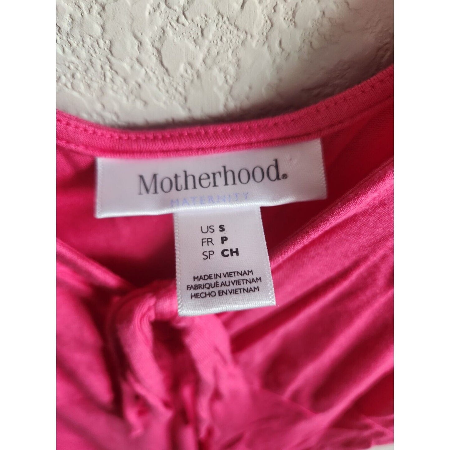 Motherhood Maternity Womens Sz S Knee Length Shirt Dress Bubblegum Pink