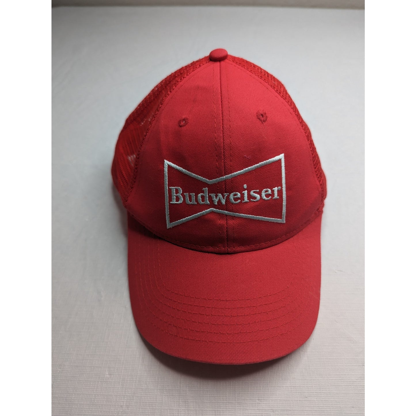 Mens Budweiser Beer Snapback Trucker Hat Red