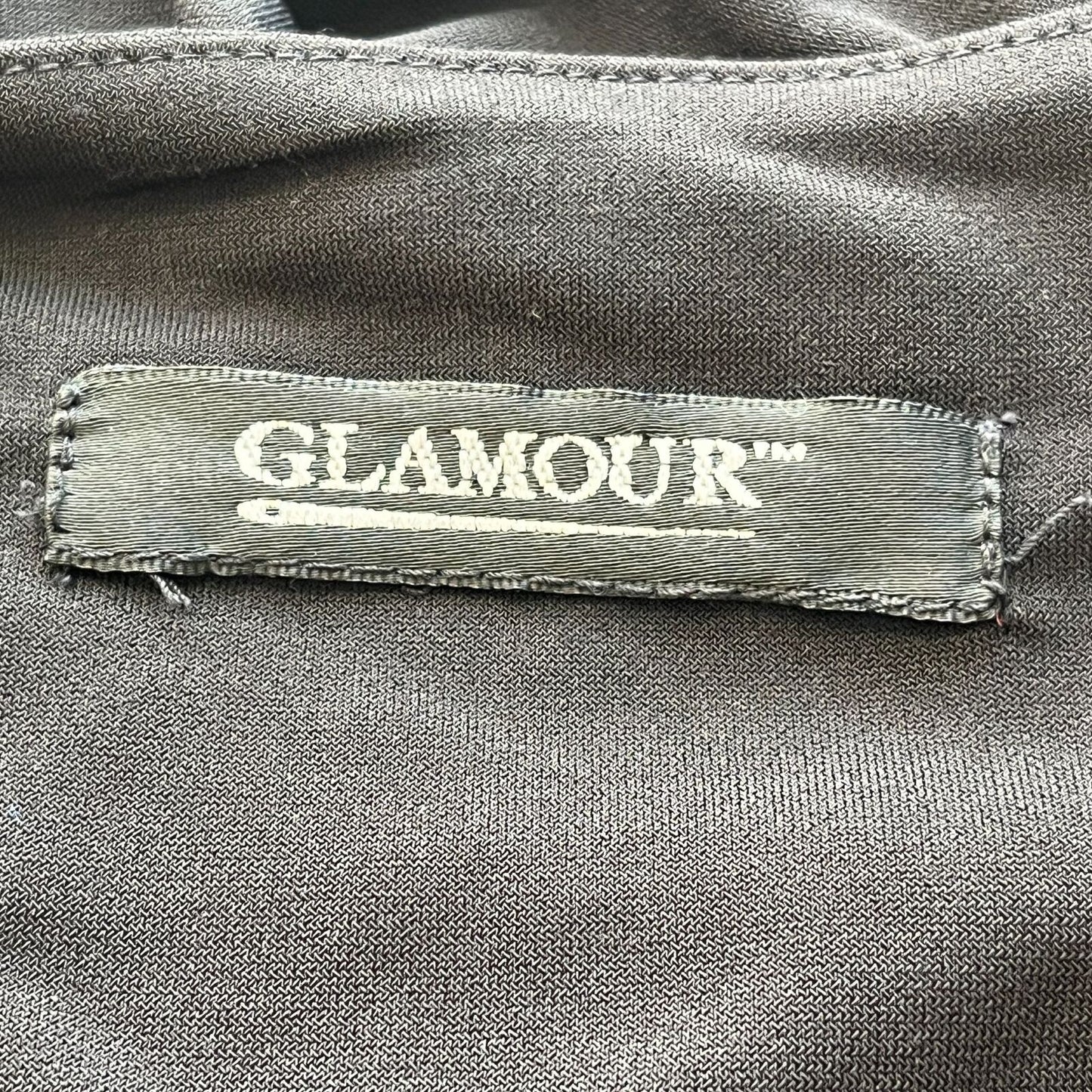 Vintage 1990s Glamour Womens Sz M Midi Dress Solid Black Long Sleeve