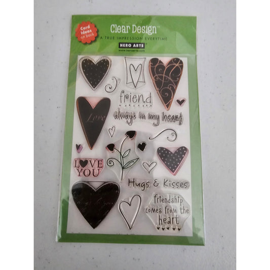 Hero Arts Clear Rubber Stamp Set Many Hearts Valentines Day