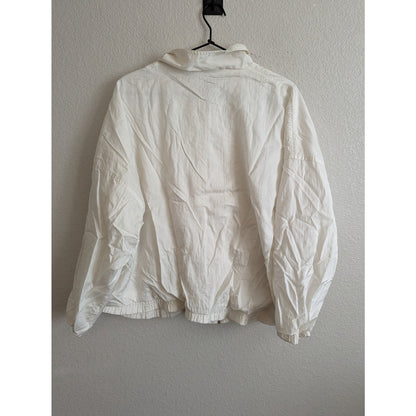 Vintage 1990s Blair Womens Sz 2XL Zip Up Windbreaker Jacket White