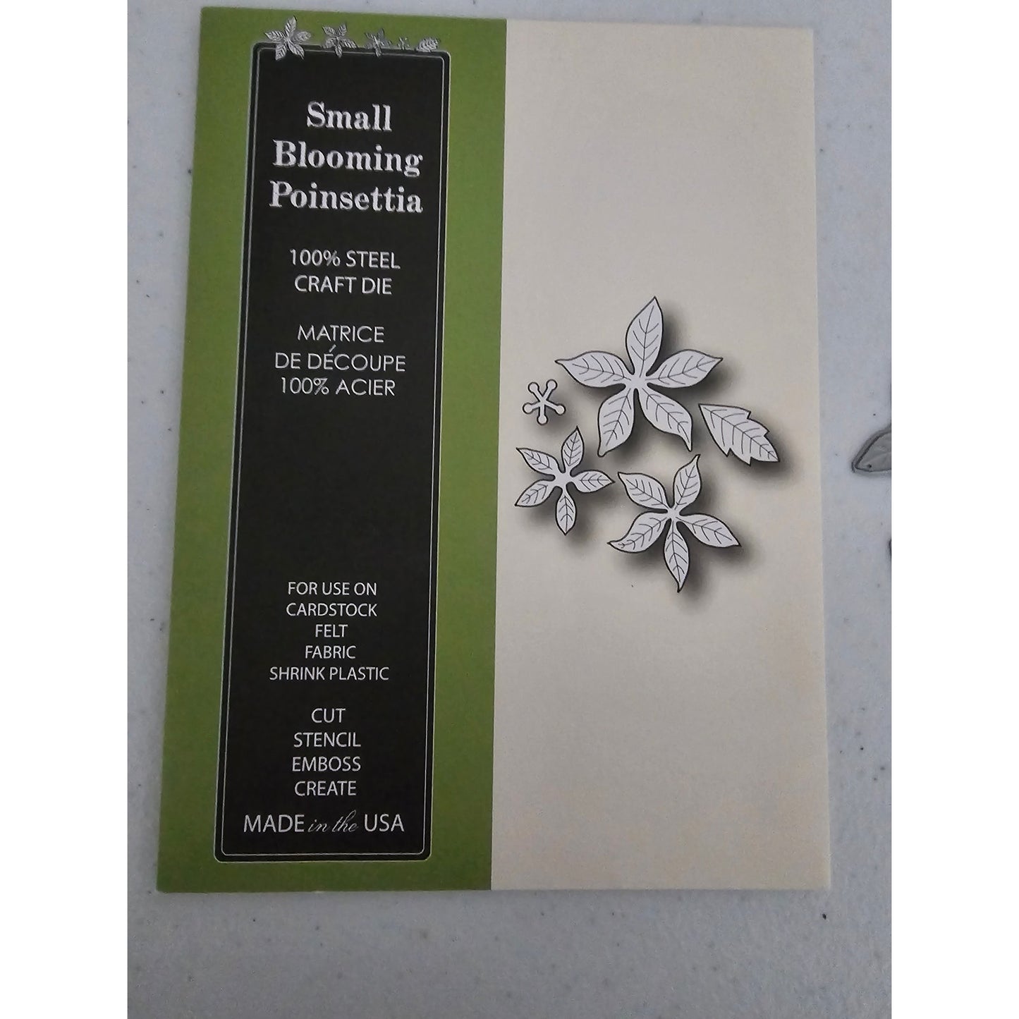 Poppy Stamps Steel Craft Die Small Blooming Poinsettia Flower Style 902