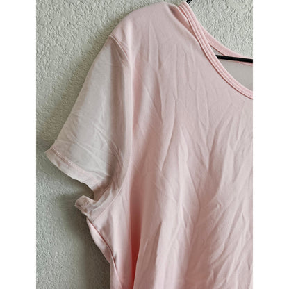 RBX Womens Sz L Short Sleeve Athletic Shirt Light Pink Open Back Mesh Sleeves