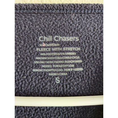 Chill Chasers by Cuddl Duds Womens Sz S Fleece With Stretch Shirt Navy