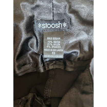 Stoosh Juniors Sz 13 Pull On Black Dress Pants Bootcut