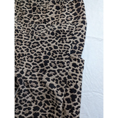 Womens Size S/M Leggings Leopard Cheetah Print w/ Pockets