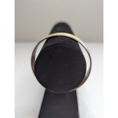 Vintage 1960s Brass Bangle Bracelet Mother of Pearl Inlay Mid Century