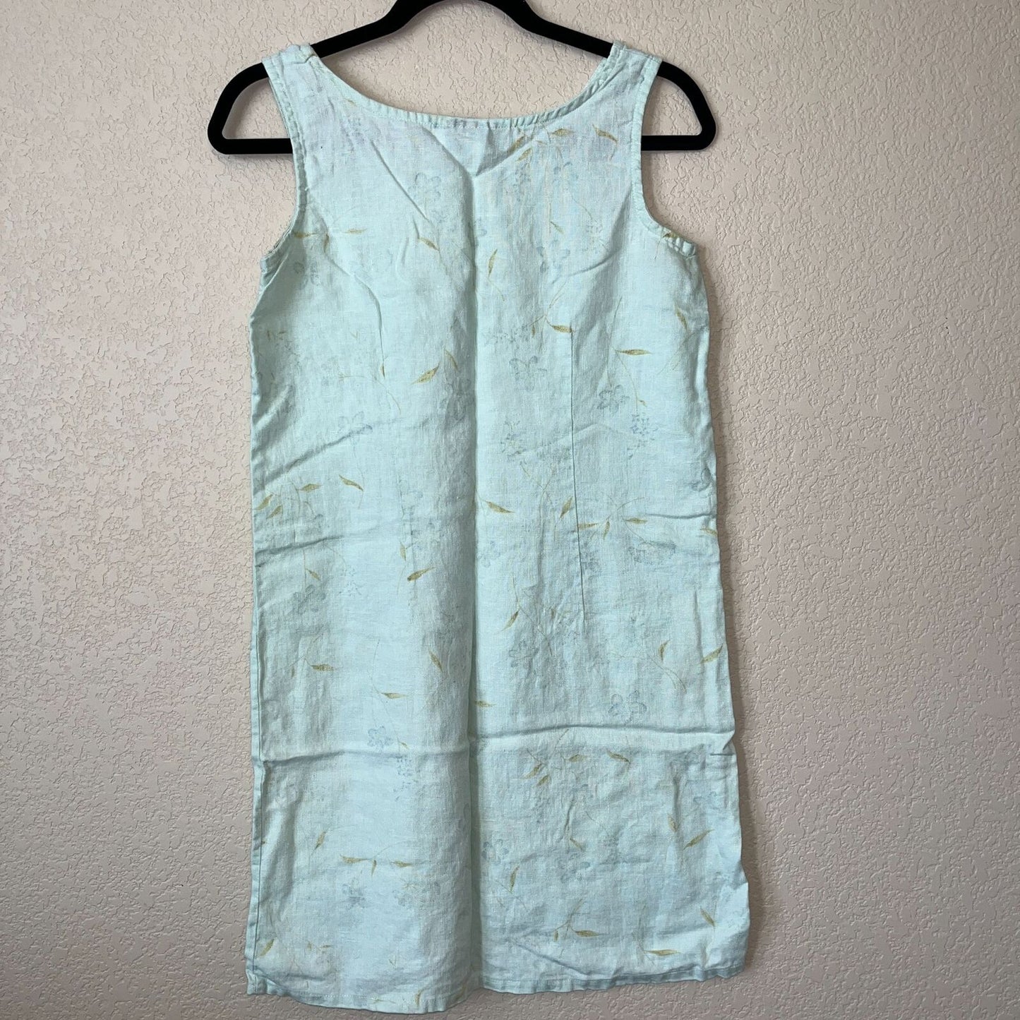 Victoria Holley Womens Sz 6 100% Linen Sleeveless Knee Length Dress Sage Green
