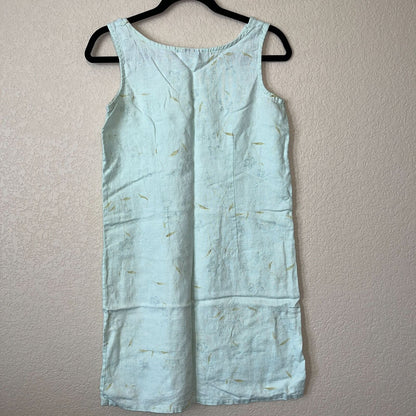 Victoria Holley Womens Sz 6 100% Linen Sleeveless Knee Length Dress Sage Green