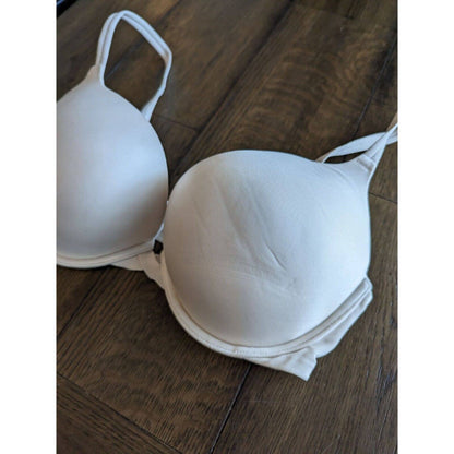 Maidenform Womens Sz 34D Padded Push Up Bra White Style 41181