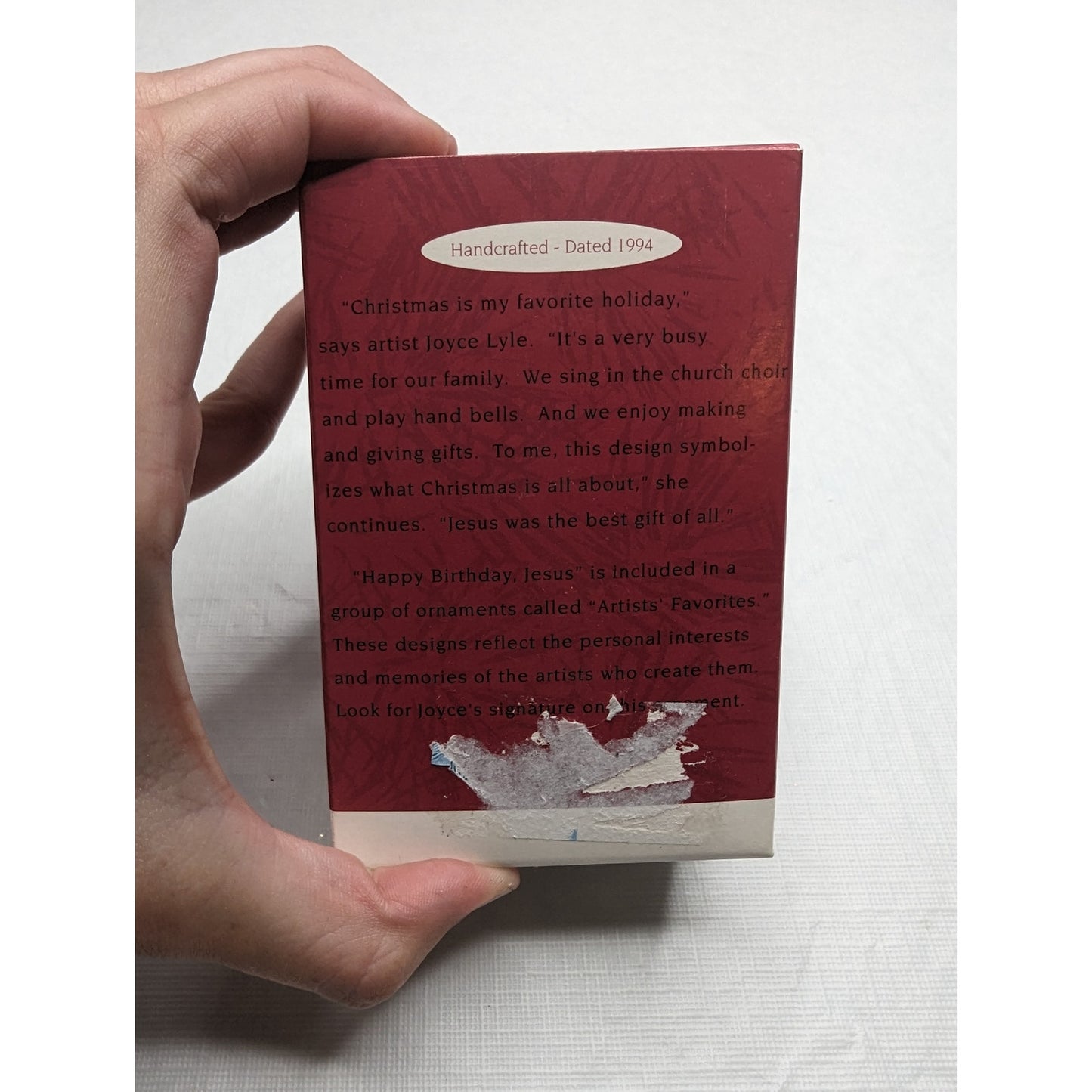 Hallmark Keepsake Christmas Ornament Happy Birthday Jesus Joyce Lyle