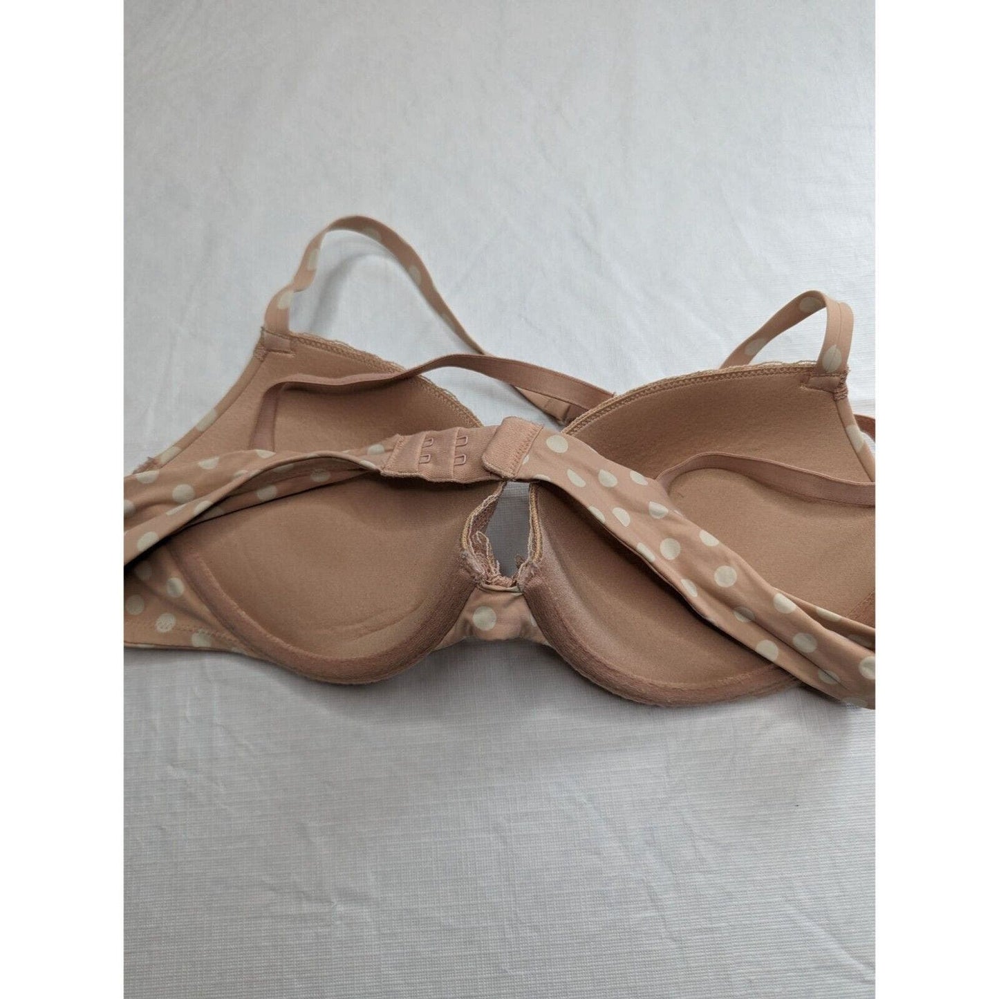 GAP GapBody Womens Sz 36A Favorite Uplift Padded Bra Beige Polka Dot