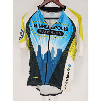 Team Ortho Womens Sz L Full Zip Cycling Jersey Minneapolis Duathlon