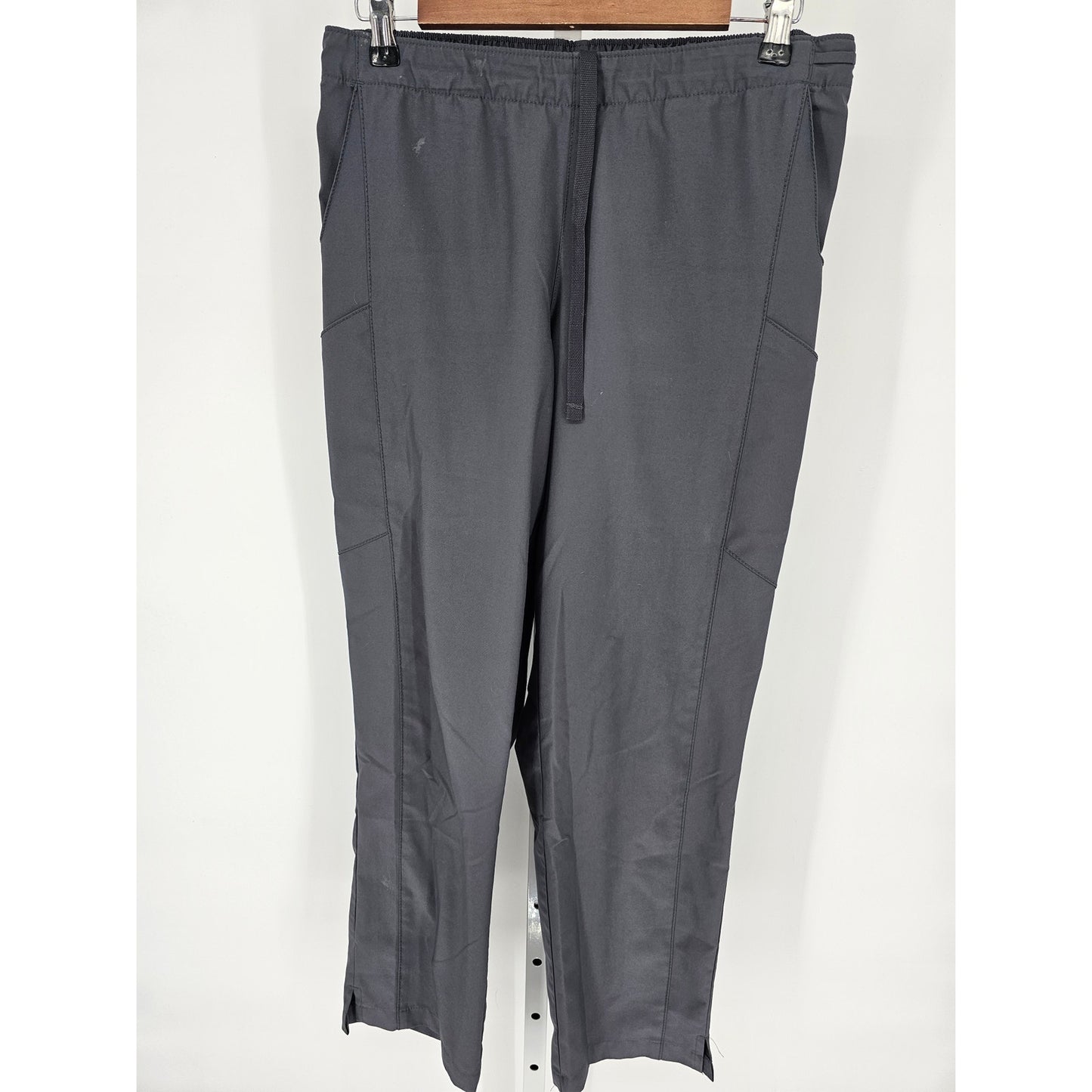 Spread Good Cheer Womens Sz L Scrub Pants Dark Gray