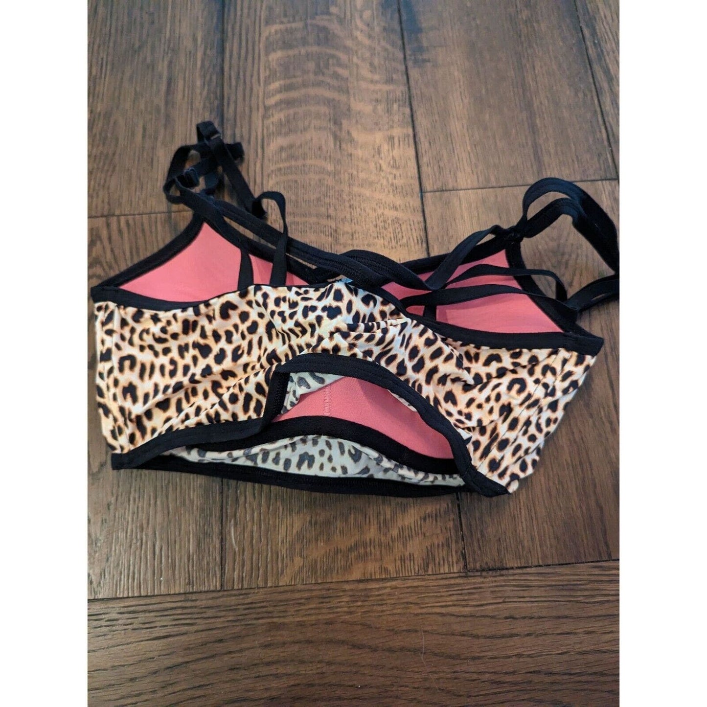 Pink by Victorias Secret Womens Sz M Bralette Cheetah Leopard Print