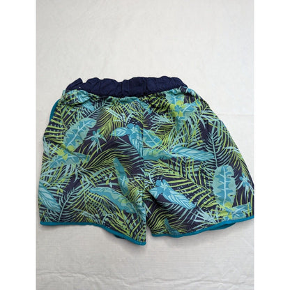 Nabaiji Decathalon Little Boys 3-4 4T Swim Trunks Lined Tropical Green Blue