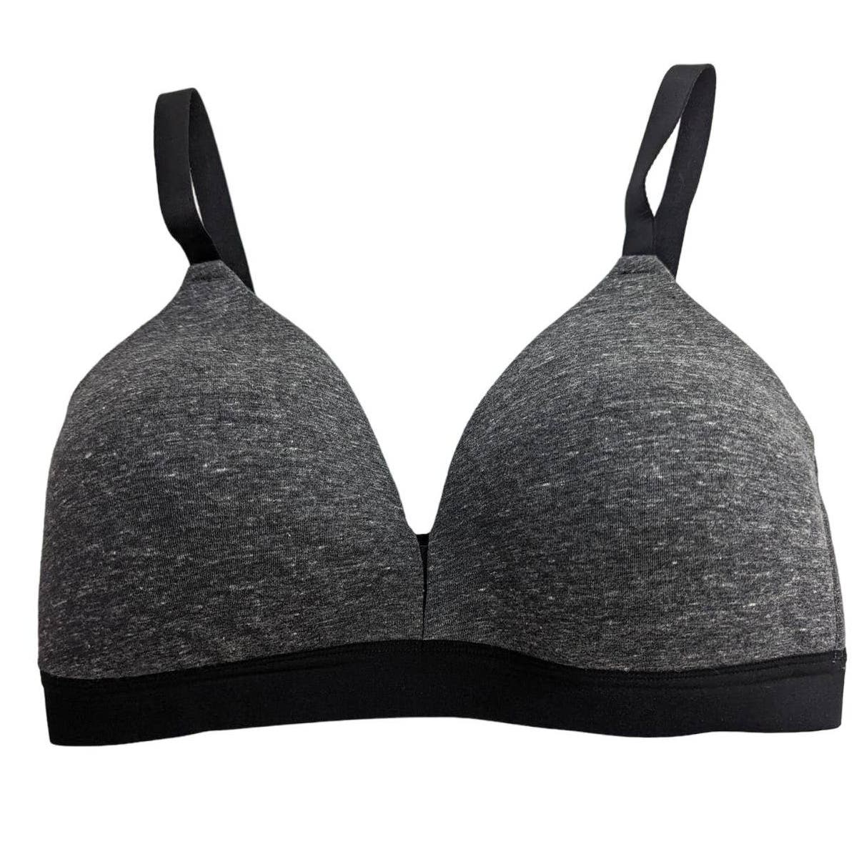 Auden Womens Sz 36DD Gray and Black Lightly Padded T Shirt Bra