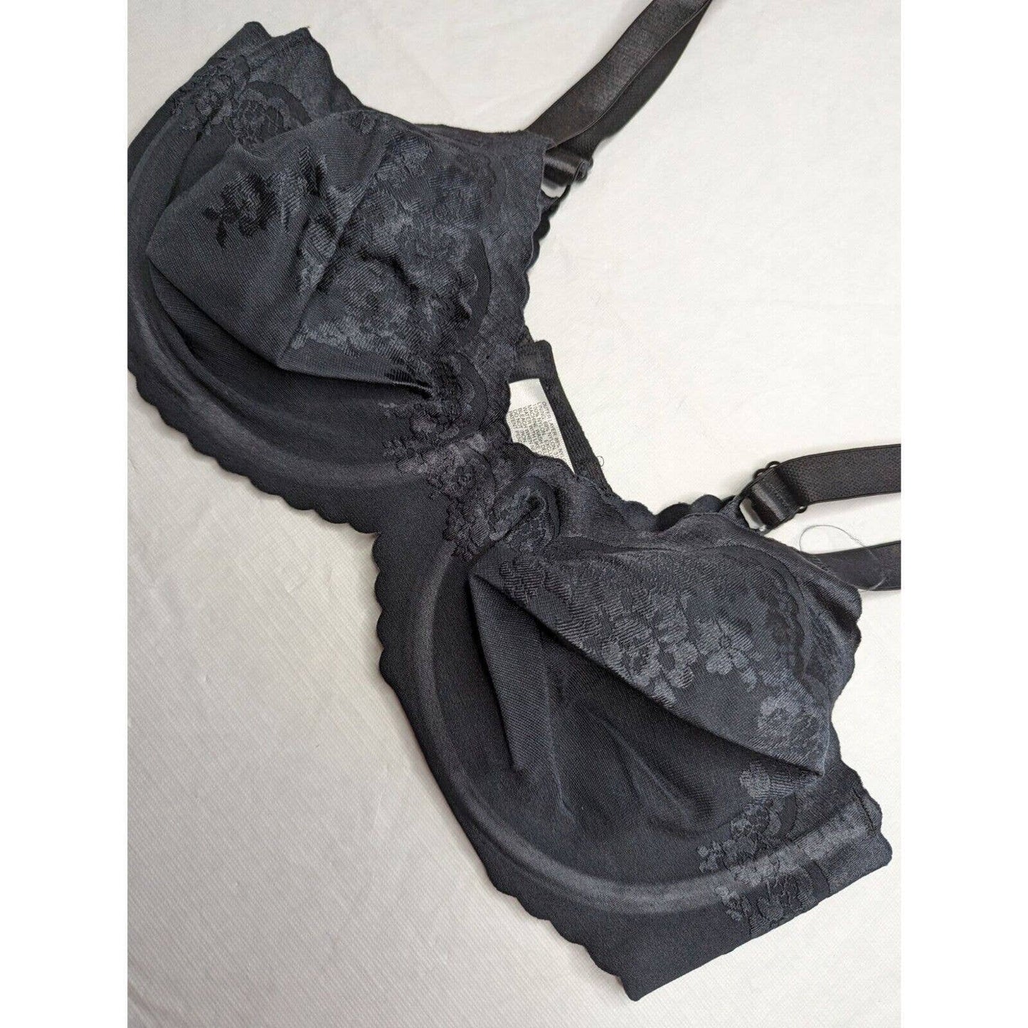 Vintage Playtex Womens Sz 38C Unlined Full Figure Bra Black Style 4350