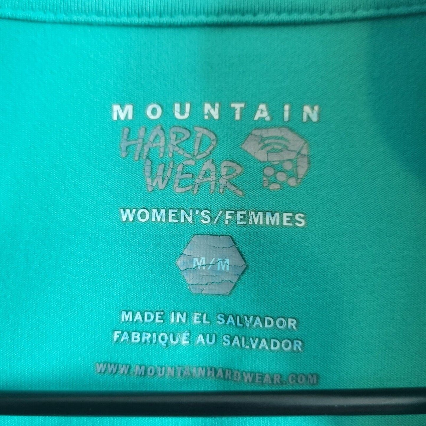 Mountain Hardwear Womens Sz M Pullover Compression Jacket Teal 1/4 Zip